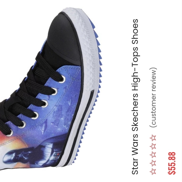 STAR WARS, LIMITED EDITION Dark Side high top sketchers w memory foam insoles. - Picture 8 of 8